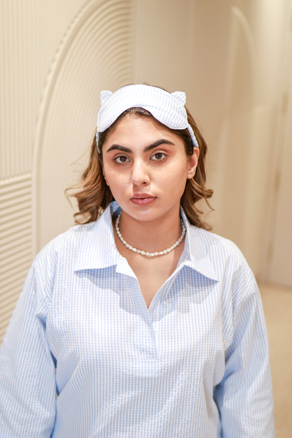 Blueberry Gingham Set