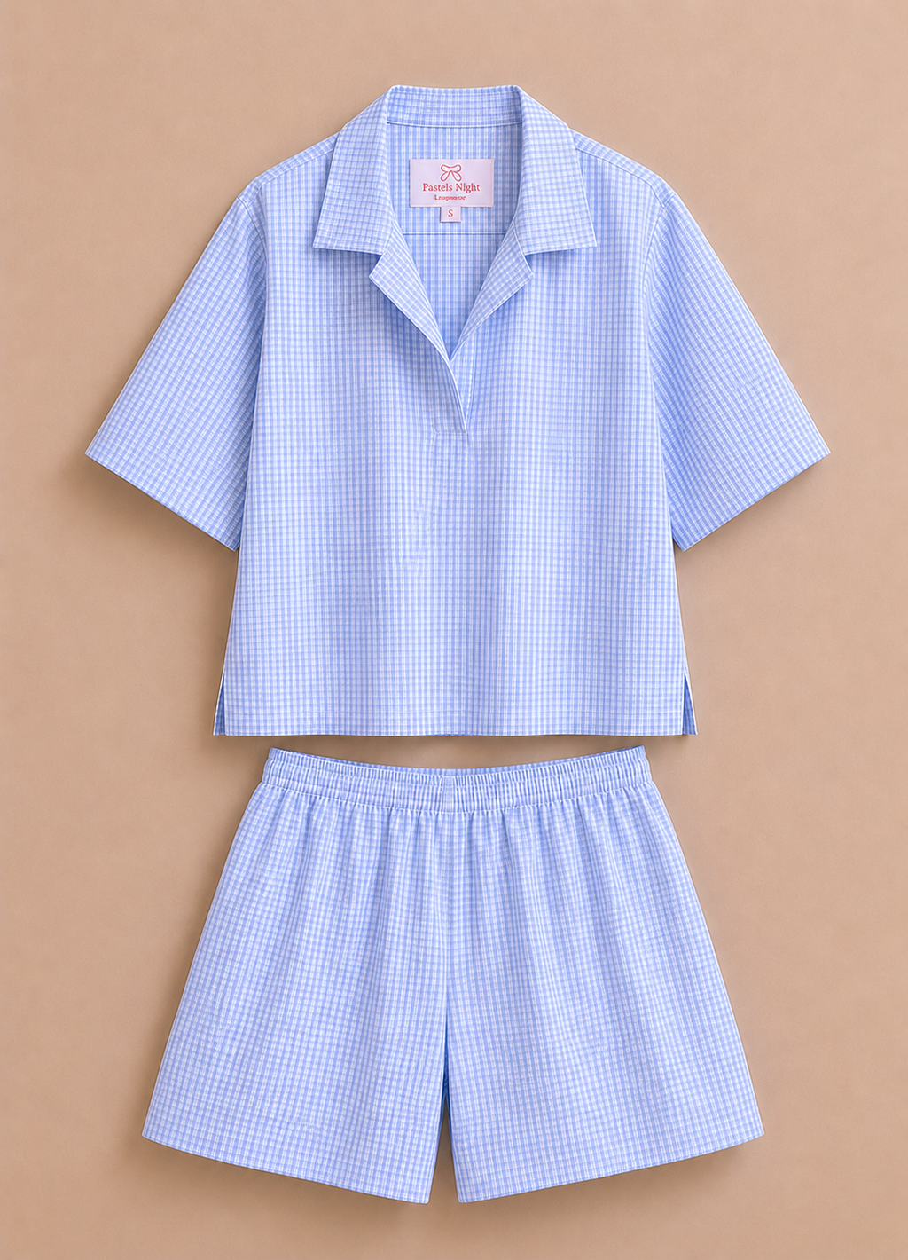 Blueberry Gingham Set